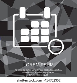 Web line icon. Calendar