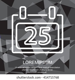 Web line icon. Calendar