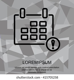 Web line icon. Calendar