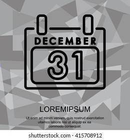 Web line icon. Calendar