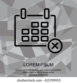 Web line icon. Calendar