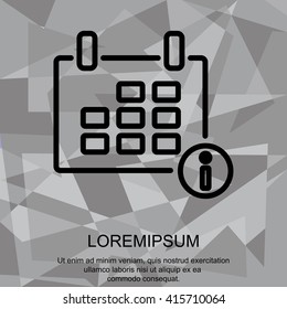 Web line icon. Calendar