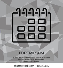 Web line icon. Calendar