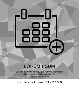 Web line icon. Calendar