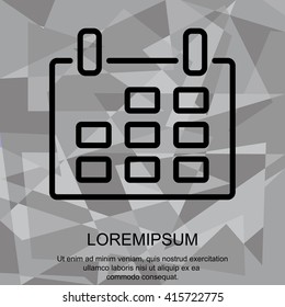 Web line icon. Calendar