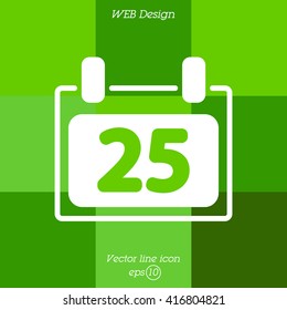 Web line icon. Calendar