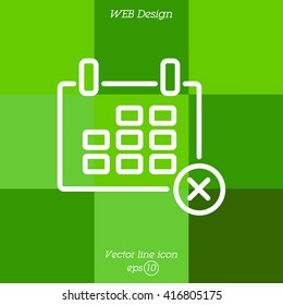 Web line icon. Calendar