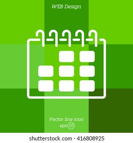 Web line icon. Calendar