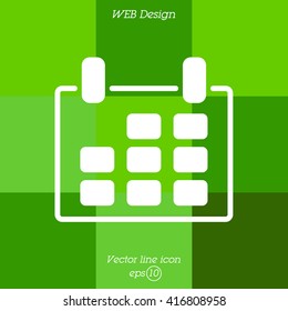 Web line icon. Calendar