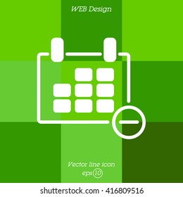 Web line icon. Calendar