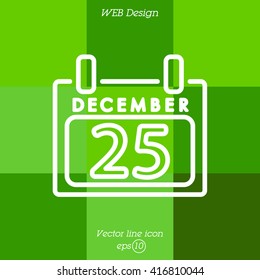 Web line icon. Calendar