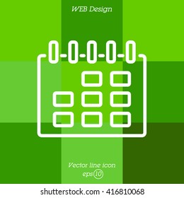 Web line icon. Calendar