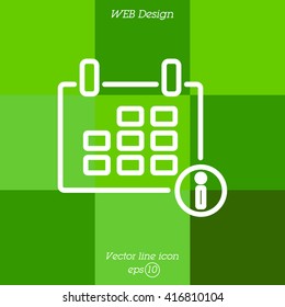 Web line icon. Calendar