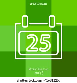Web line icon. Calendar