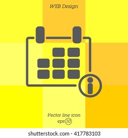Web line icon. Calendar