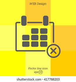 Web line icon. Calendar