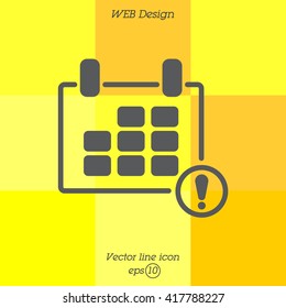 Web line icon. Calendar
