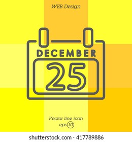 Web line icon. Calendar