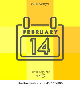 Web line icon. Calendar