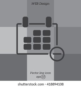 Web line icon. Calendar