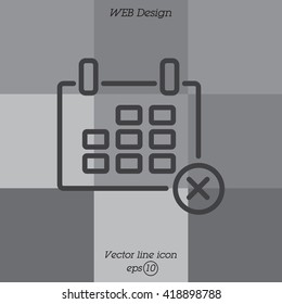 Web line icon. Calendar
