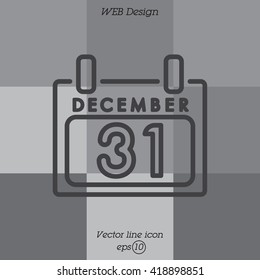 Web line icon. Calendar