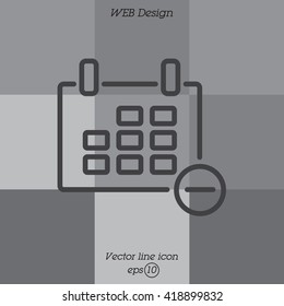Web line icon. Calendar