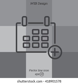 Web line icon. Calendar