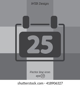 Web line icon. Calendar