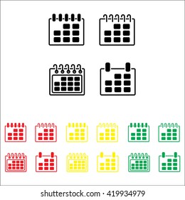 Web line icon. Calendar