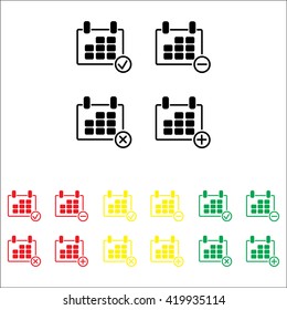 Web line icon. Calendar