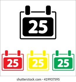 Web line icon. Calendar