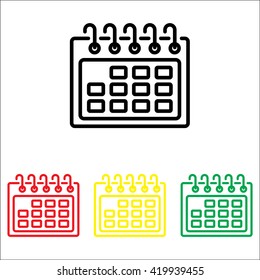 Web line icon. Calendar