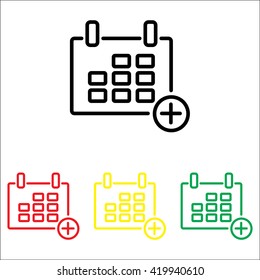 Web line icon. Calendar