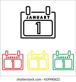 Web line icon. Calendar