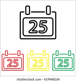 Web line icon. Calendar