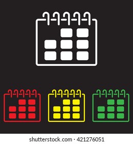 Web line icon. Calendar