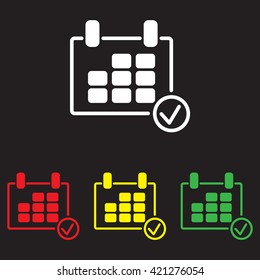 Web line icon. Calendar