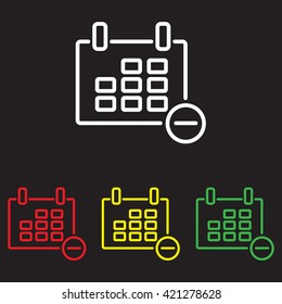 Web line icon. Calendar