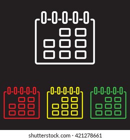 Web line icon. Calendar