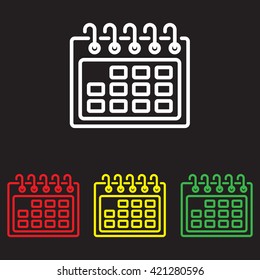 Web line icon. Calendar