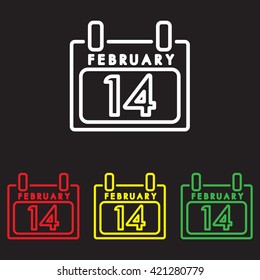 Web line icon. Calendar