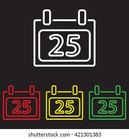 Web line icon. Calendar