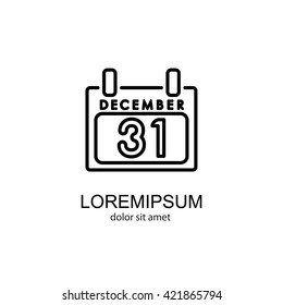 Web line icon. Calendar