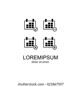Web line icon. Calendar