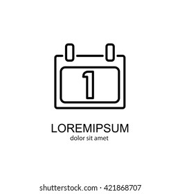 Web line icon. Calendar