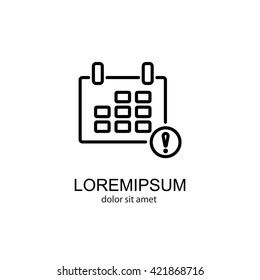 Web line icon. Calendar