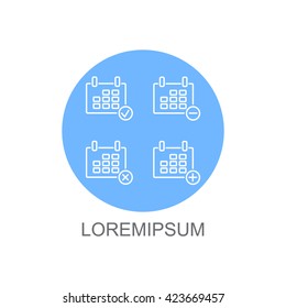 Web line icon. Calendar