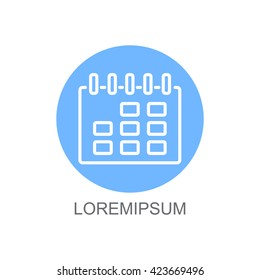 Web line icon. Calendar