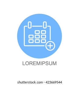 Web line icon. Calendar